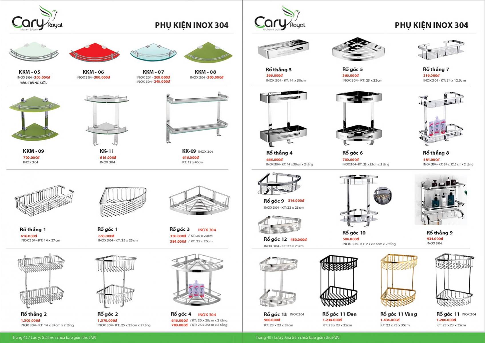 Thiết bị vệ sinh Cary Royal Catalogue và Bảng giá mới nhất 2026 /Page 22
